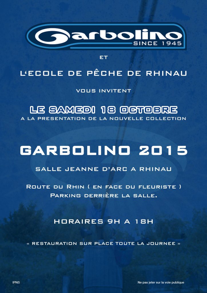 affiche-anim-garbo-2015-présentation-Garbolino-Alsace-carpe au coup carpodrome