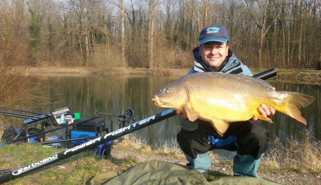 Belle carpe au coup avec Garbolino Power Fighter Carp