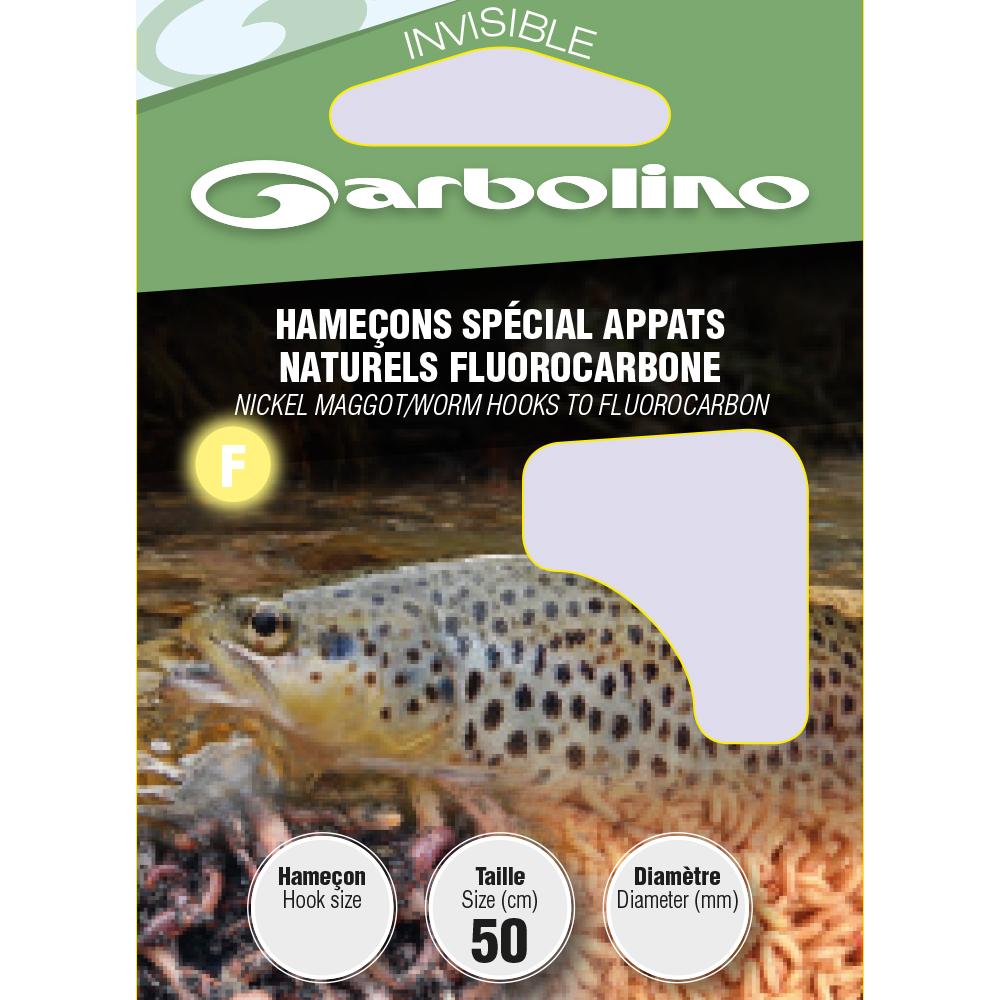 hameçons appâts naturels Garbolino fluorocarbone