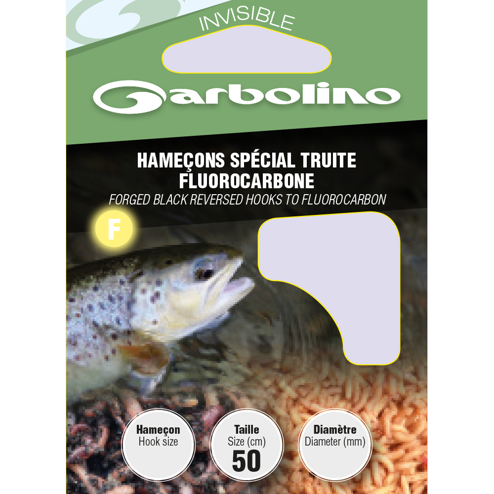 hameçons truite Garbolino fluorocarbone