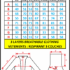 SIZING CHART WATERPROOF WEBSITE