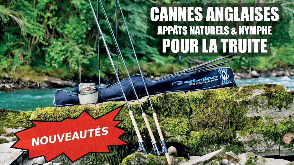 Cannes, appâts et vêtements pour pêcher la carpe